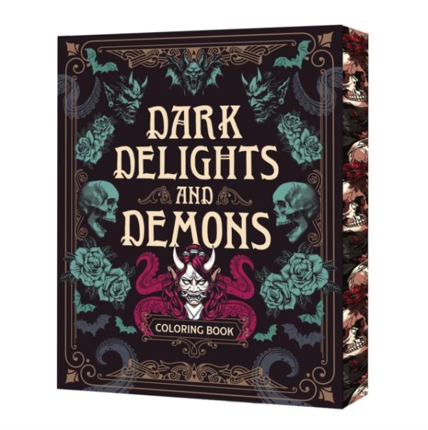 Dark Delights and Demons Coloring Book : Over 150 Macabre Masterpieces to Color with Stunning Sprayed Edges by Editors of Chartwell Books