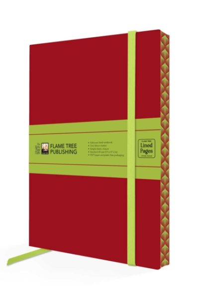 Ruby Red & Sage Green Artisan Paperback Notebook by Flame Tree Studio