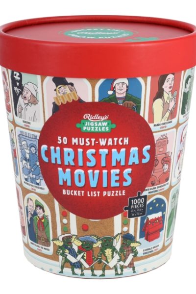 50 Must-Watch Christmas Movies Bucket List 1000-piece Jigsaw Puzzle by Ridley's Games